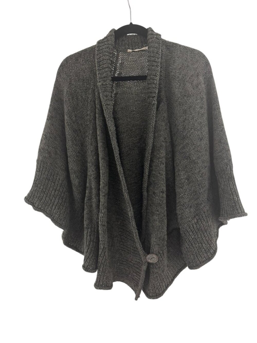 Soft Surroundings Cardigan Sweater Poncho Wrap Cape Size S/M Soft Knit Shawl